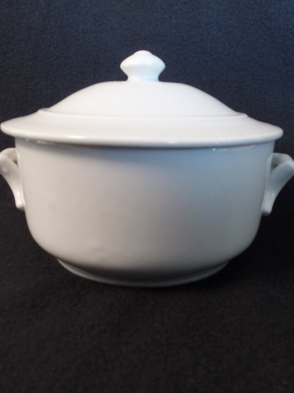 Apilco France Porcelain Casserole with Lid 6 3/8 x 3.25"